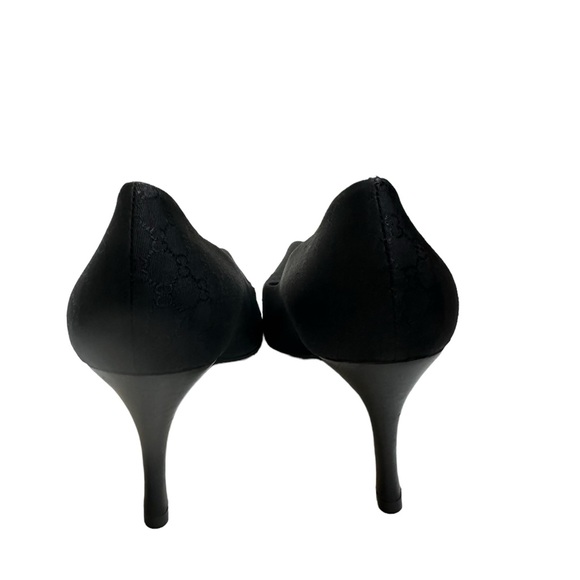 GUCCI Vintage GG Monogram Logo Pumps Heels US39.5 Pointed Toe shoes - Picture 4 of 16